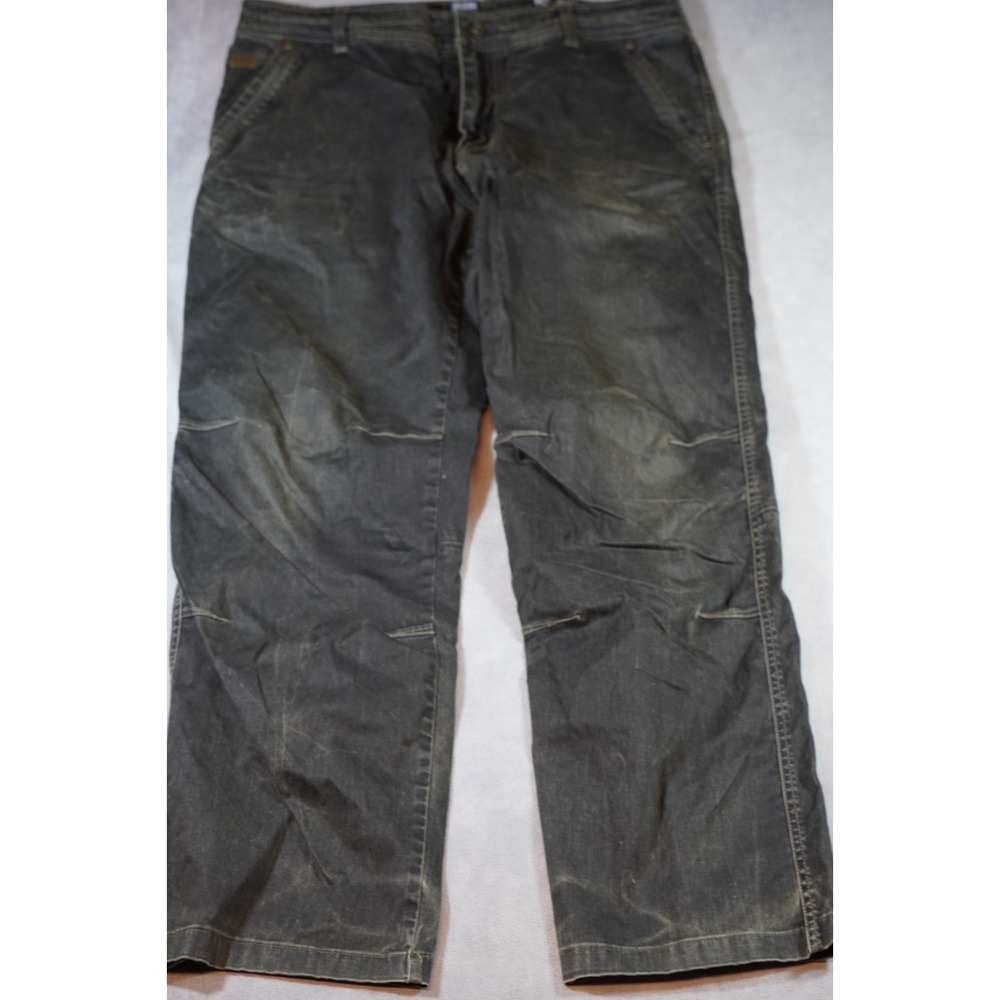 Kuhl Pants Mens 36x34 Brown Slackr Hiking Stretch Articulated Knees Patina Dye